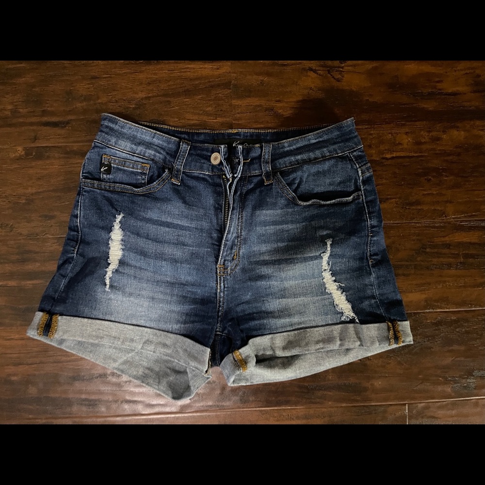 KanCan distressed denim shorts, 27